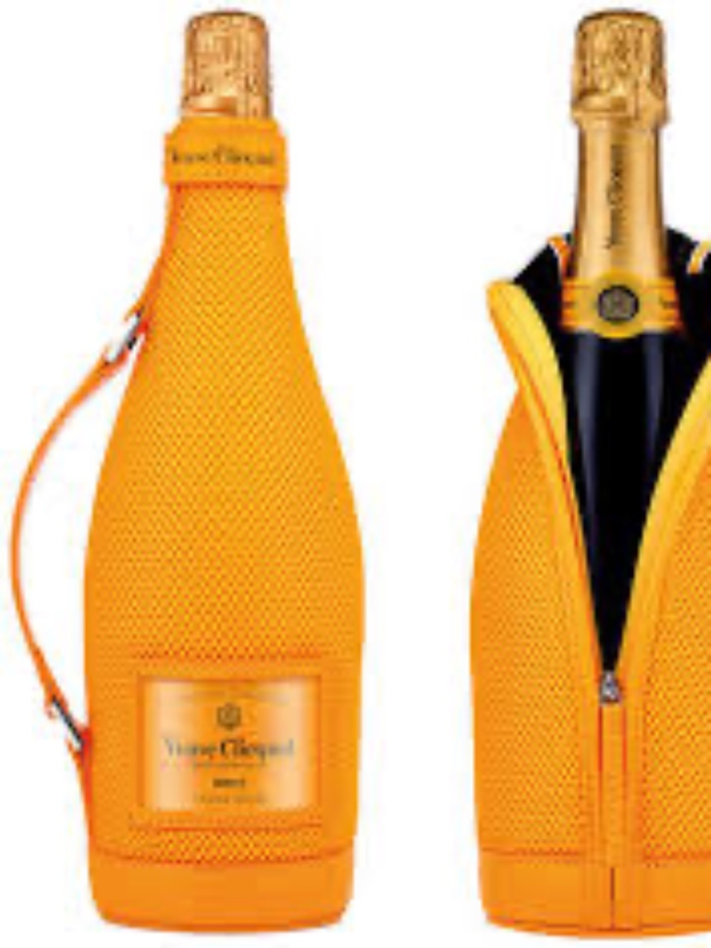 Veuve Clicquot Cooler Orange Wine Ice Jacket Carrier for Champagne NWT